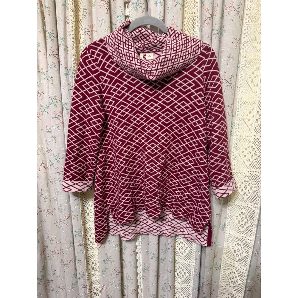 Anthropologie Moth Galena Alpaca Cowl Neck Sweater Tunic Small